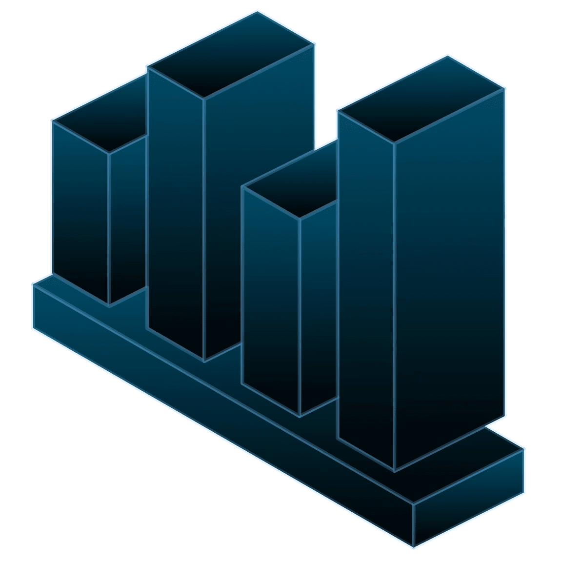 Blue columns representing agent performance analytics