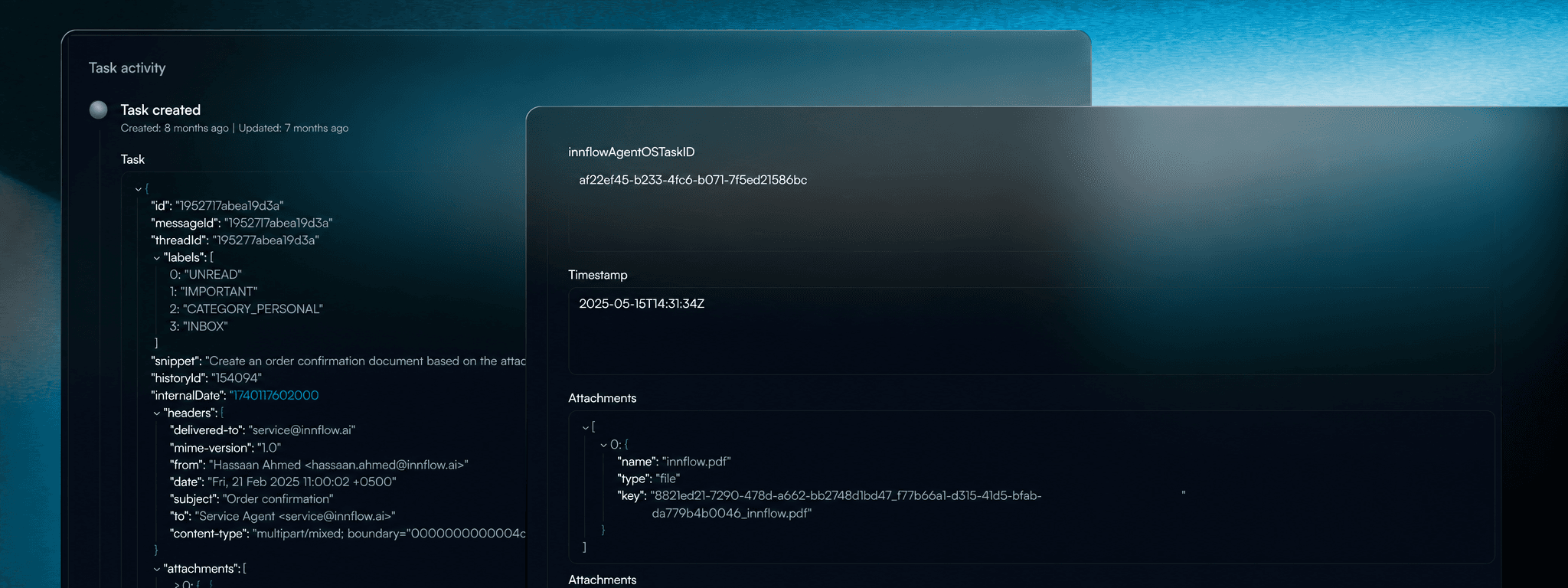 Execution tracing interface illustration