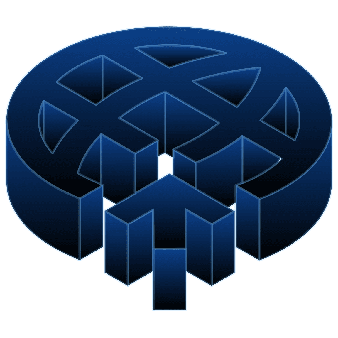 Blue network hub representing deployment environments