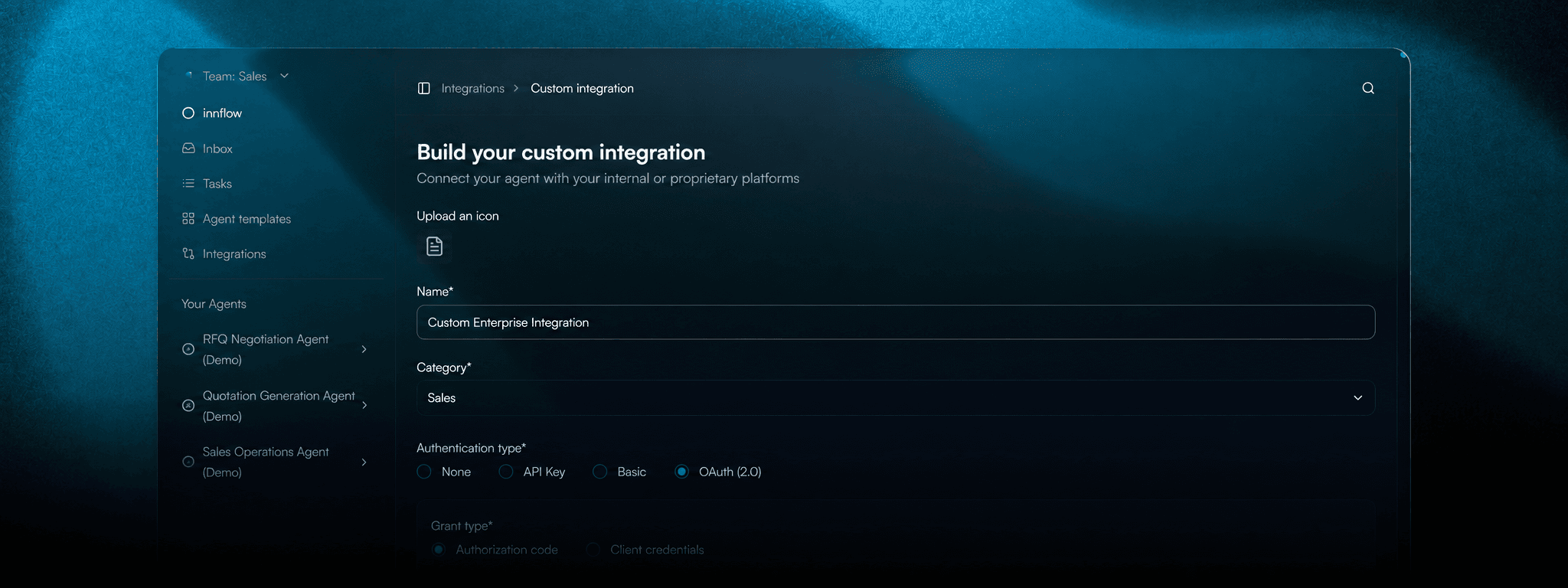 Custom integrations interface illustration